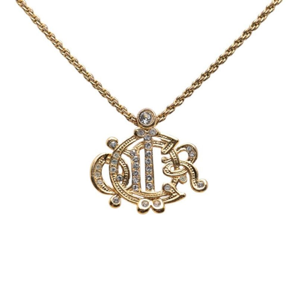 Dior Logo Pendant Necklace